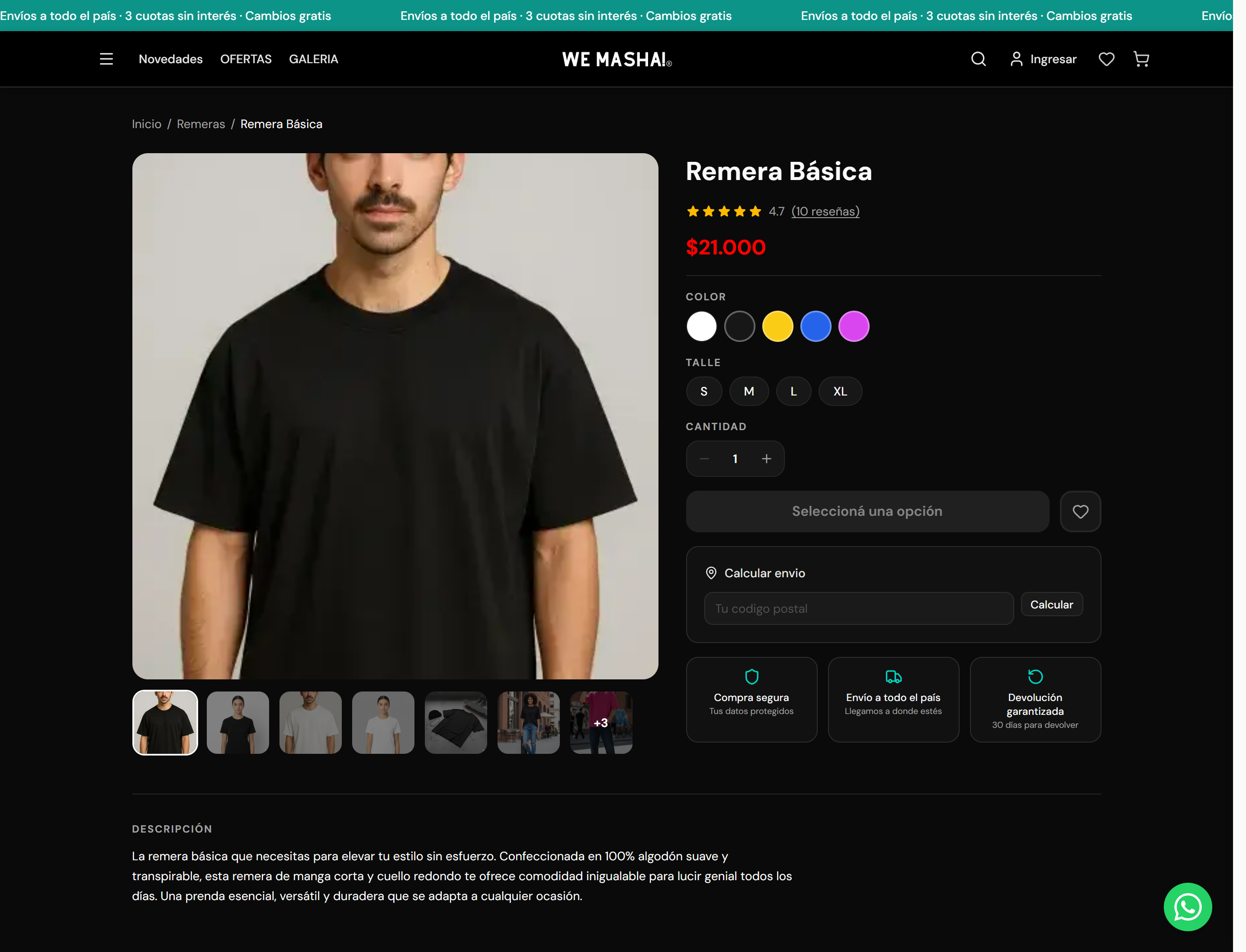 Cómo se ven las reseñas en la ficha del producto