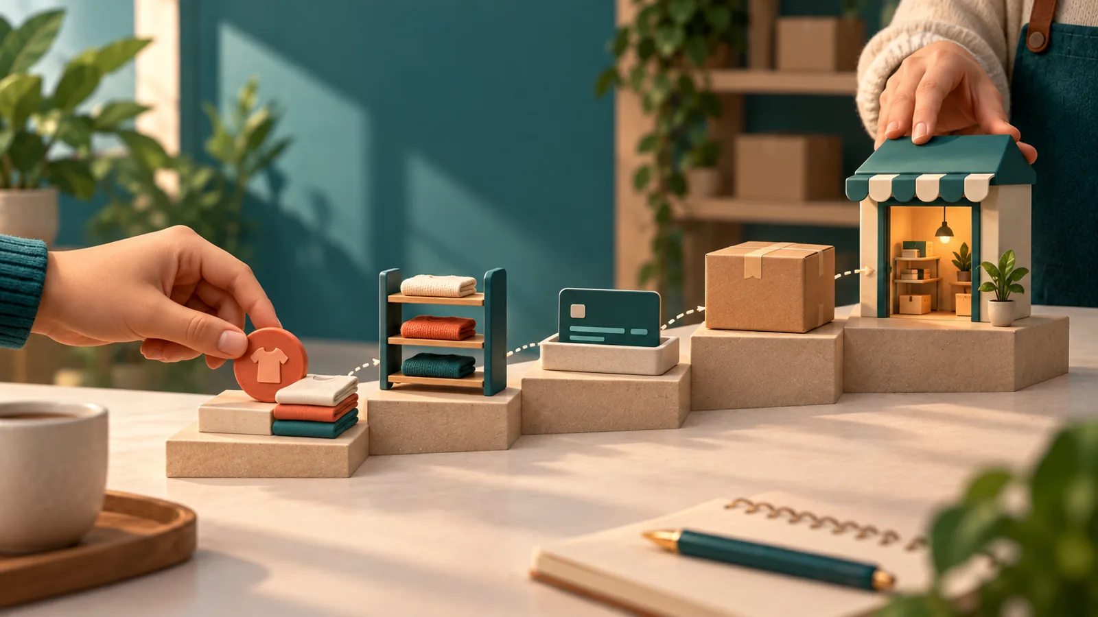 Una tienda online se construye paso a paso desde el producto hasta el cobro y el envío